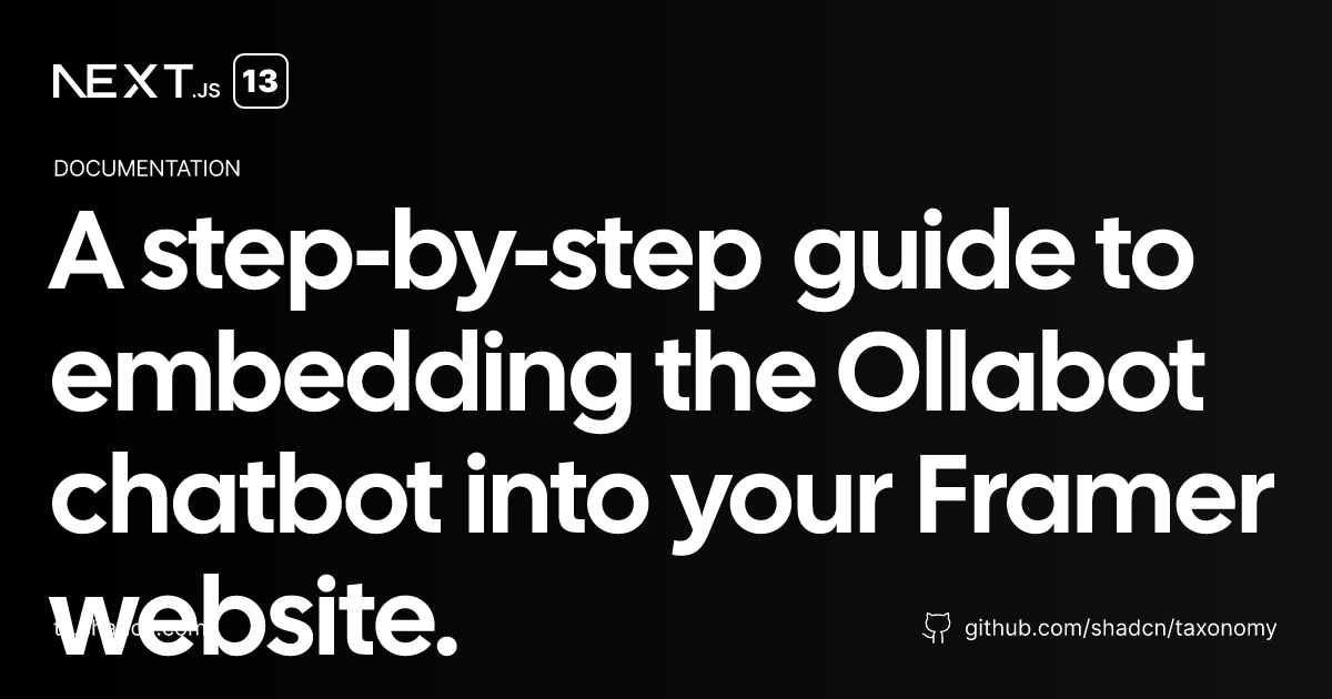 Framer Integration Guide